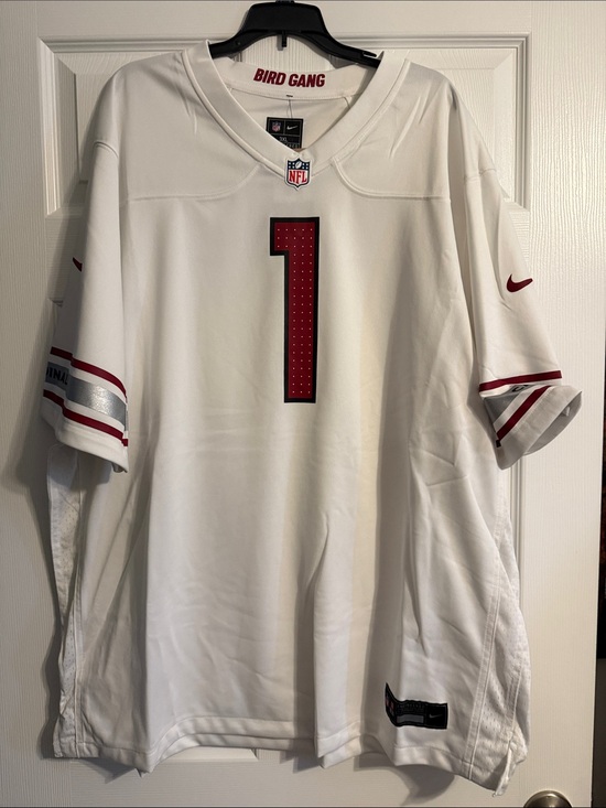 Nike Other - Nike Arizona Cardinals White Football Jersey with Red #1 and Team Details
